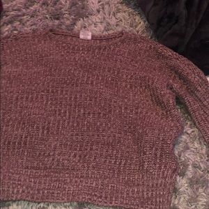 maroon/purple sweater